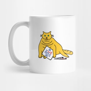 Small Chonk Cat with Joe Biden Sign Mug